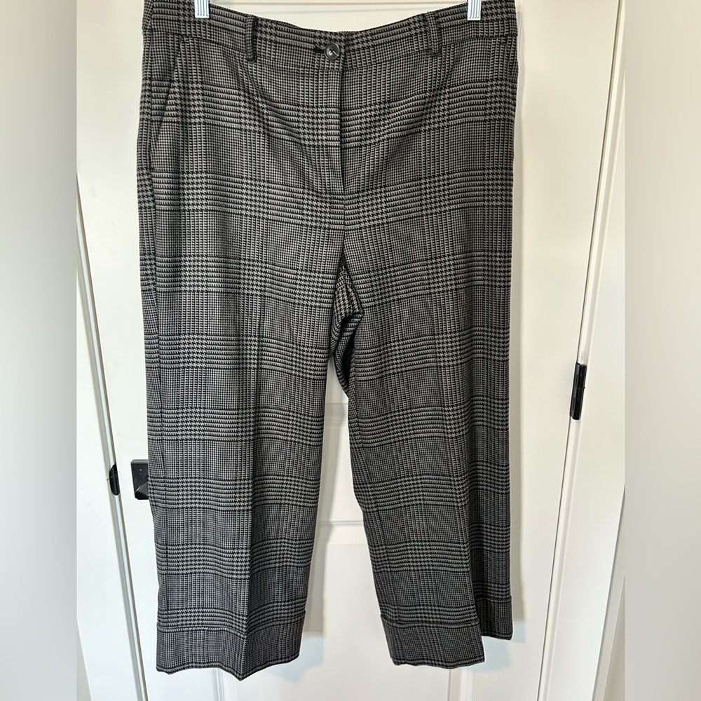 LOFT Black and White Plaid Women's Trousers